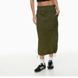 Aritzia TNA Arsenal Army Green Cargo Skirt